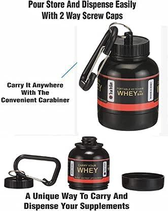 Protein Powder and Supplement Funnel Keychain - Protein Powder Container with Durable Key-Chain