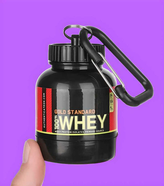 Protein Powder and Supplement Funnel Keychain - Protein Powder Container with Durable Key-Chain